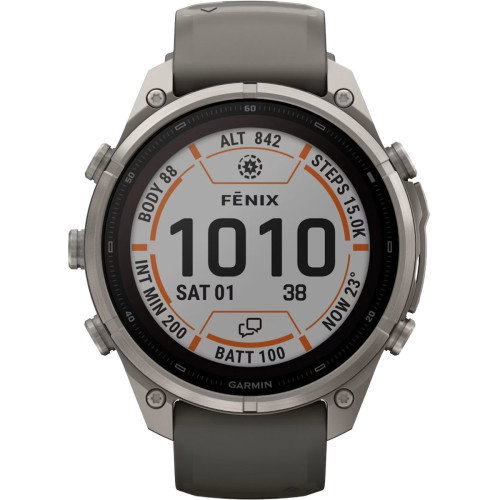 Luxoia - Garmin Fenix 9 Pro inReach Solar Titanium Pebble Gray (47 mm) - 010-04338-01