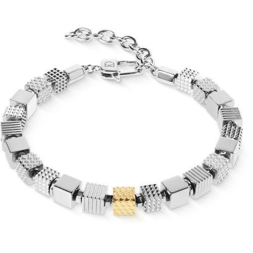 Luxoia - Coeur de Lion Steel Cubes Armband - 0924/30-1716