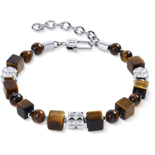 Luxoia - Coeur de Lion Cube and Bead Steel Spikes Armband - 0927/30-1100