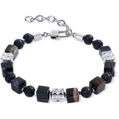 Luxoia - Coeur de Lion Cube and Bead Steel Spikes Armband - 0927/30-1300