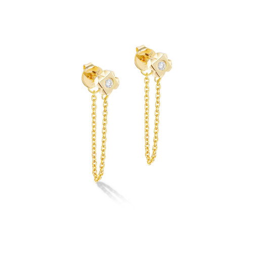 Luxoia - Coeur de Lion Statement Sparkling Spike Chain Ohrstecker - 1013/21-1600