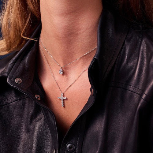Luxoia - Sif Jakobs Belluno Croce Halskette - SJ-N2394-CZ