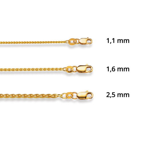 Luxoia - Luxoia Gold Classics Zopf Halskette Gelbgold 750/18k