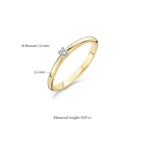 Luxoia - Blush Diamonds Ring 14k Gelbgold und Weissgold - 1600BDI