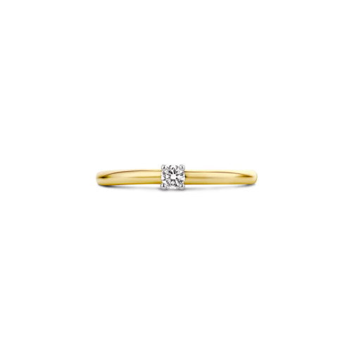 Luxoia - Blush Diamonds Ring 14k Gelbgold und Weissgold - 1602BDI