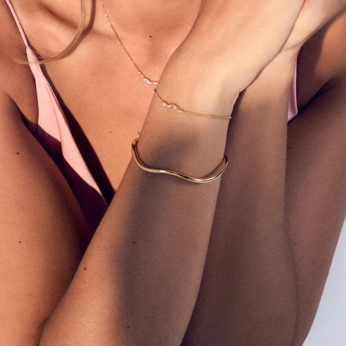 Luxoia - Sif Jakobs Ellera Waves Pianura Armreif - SJ-BG3879-YG