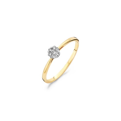 Luxoia - Blush Diamonds Ring 14k Gelbgold und Weissgold - 1610BDI