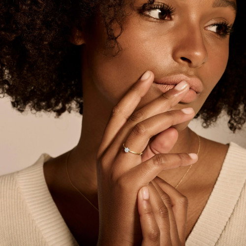 Luxoia - Blush Diamonds Ring 14k Gelbgold und Weissgold - 1610BDI