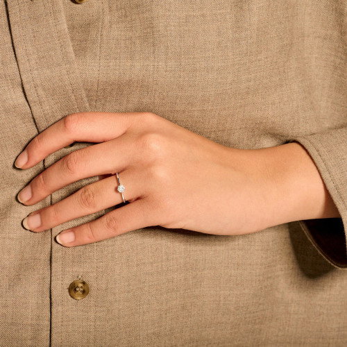 Luxoia - Blush Diamonds Ring 14k Weissgold - 1610WDI