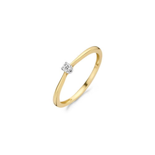 Luxoia - Blush Diamonds Ring 14k Gelbgold und Weissgold - 1621BDI