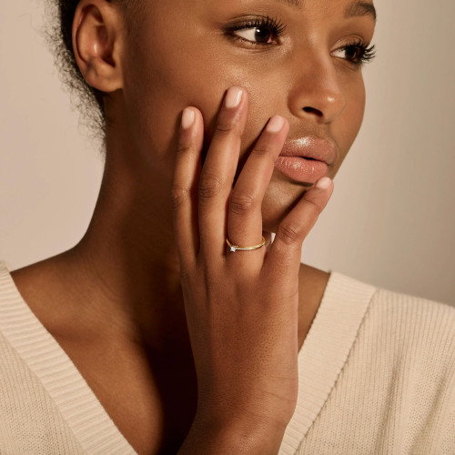 Luxoia - Blush Diamonds Ring 14k Gelbgold und Weissgold - 1621BDI