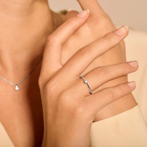 Luxoia - Blush Diamonds Ring 14k Weissgold - 1621WDI