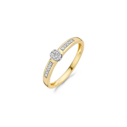 Luxoia - Blush Diamonds Ring 14k Gelbgold und Weissgold - 1623BDI