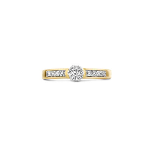 Luxoia - Blush Diamonds Ring 14k Gelbgold und Weissgold - 1624BDI