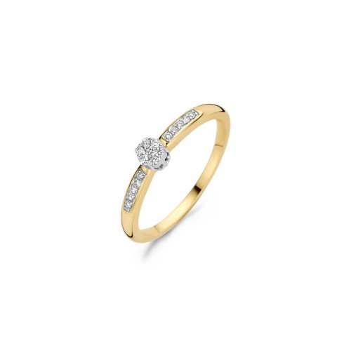 Luxoia - Blush Diamonds Ring 14k Gelbgold und Weissgold - 1625BDI