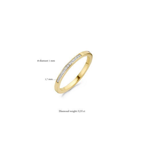 Luxoia - Blush Diamonds Ring 14k Gelbgold und Weissgold - 1630BDI