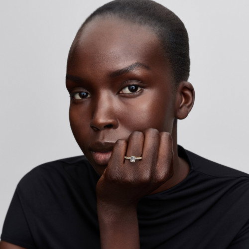 Luxoia - Pandora Rechteckiger Funkelnder Strahlenkranz Ring - 164506C01