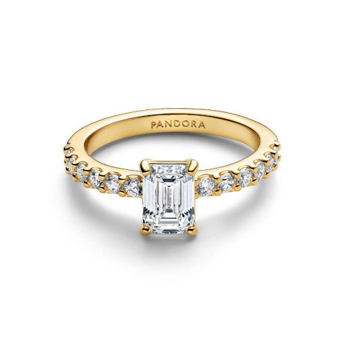 Luxoia - Pandora Rechteckiger Funkelnder Strahlenkranz Ring - 164506C01