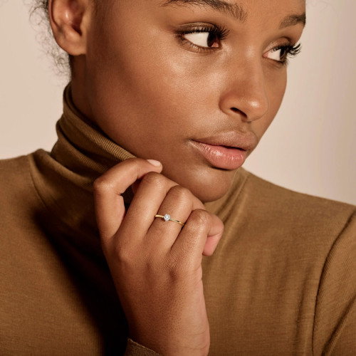 Luxoia - Blush Diamonds Ring 14k Gelbgold und Weissgold - 1646BDI