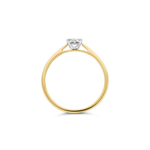 Luxoia - Blush Diamonds Ring 14k Gelbgold und Weissgold - 1647BDI
