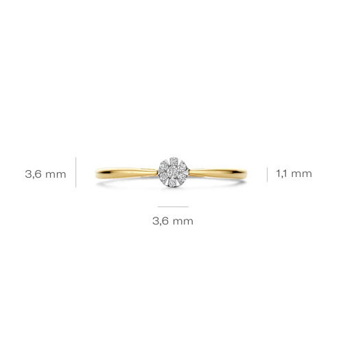 Luxoia - Blush Diamonds Ring 14k Gelbgold und Weissgold - 1675BDI