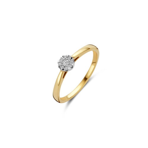 Luxoia - Blush Diamonds Ring 14k Gelbgold und Weissgold - 1676BDI