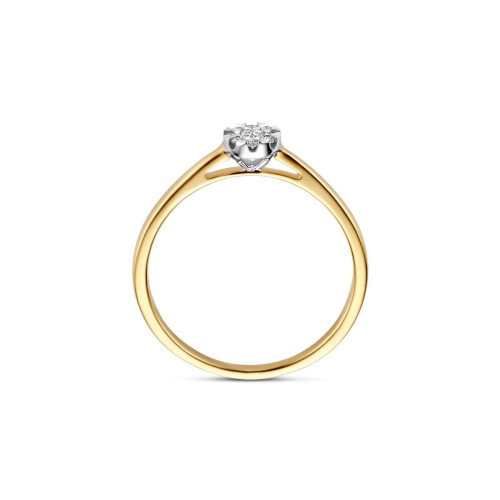 Luxoia - Blush Diamonds Ring 14k Gelbgold und Weissgold - 1676BDI