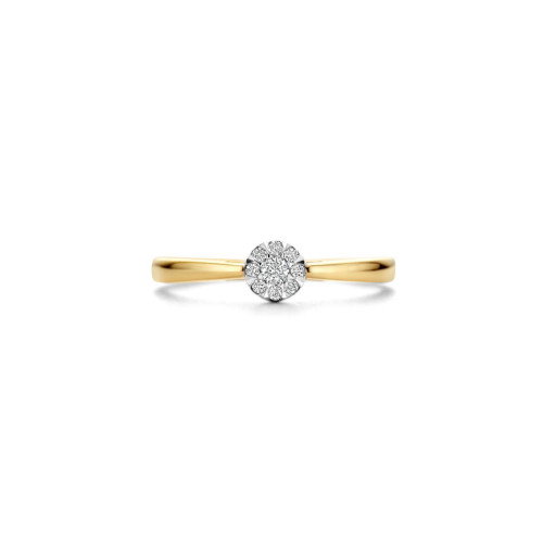 Luxoia - Blush Diamonds Ring 14k Gelbgold und Weissgold - 1676BDI