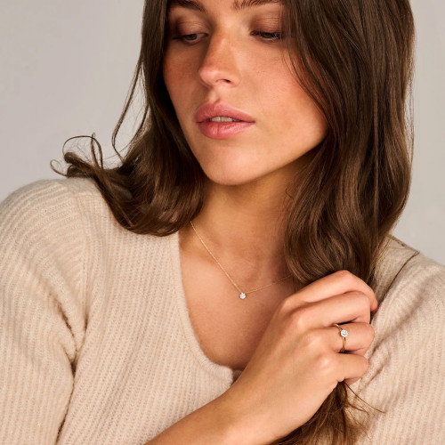 Luxoia - Blush Diamonds Ring 14k Gelbgold und Weissgold - 1678BDI