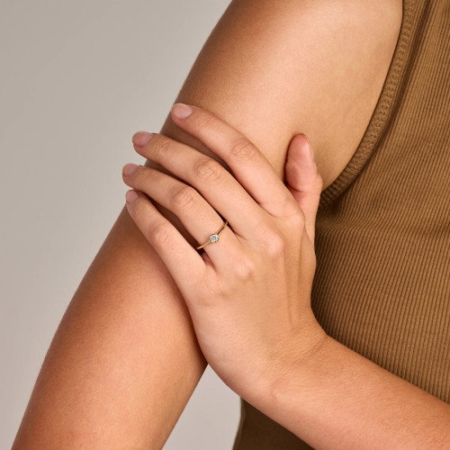 Luxoia - Blush Diamonds Ring 14k Gelbgold und Weissgold - 1679BDI