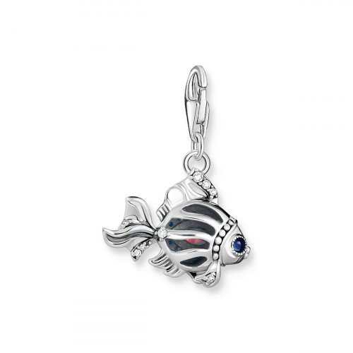 Luxoia - Thomas Sabo Charm-Anhänger Fisch mit Blauen Steinen Silber - 1884-945-7