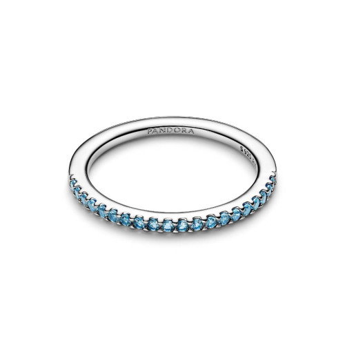 Luxoia - Pandora Funkelnder Aquamarinblauer Halb Ewigkeits Bandring - 192999C03