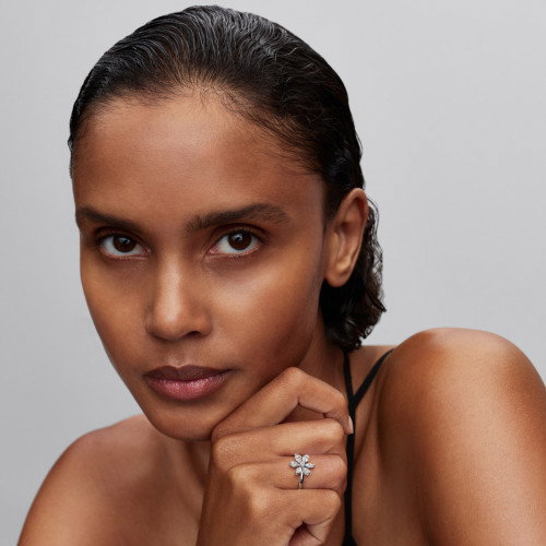 Luxoia - Pandora Herbarium Funkelnde Blume Cocktail Ring - 193000C02