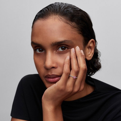 Luxoia - Pandora Funkelnde Rosa Blume Ring - 194499C02