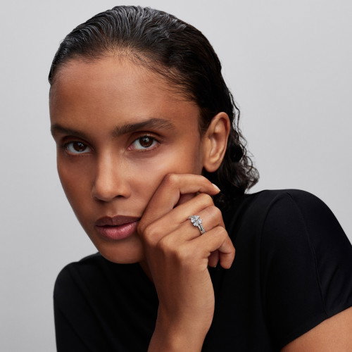 Luxoia - Pandora Funkelndes Glückskleeblatt Teilbarer Ring - 194507C01