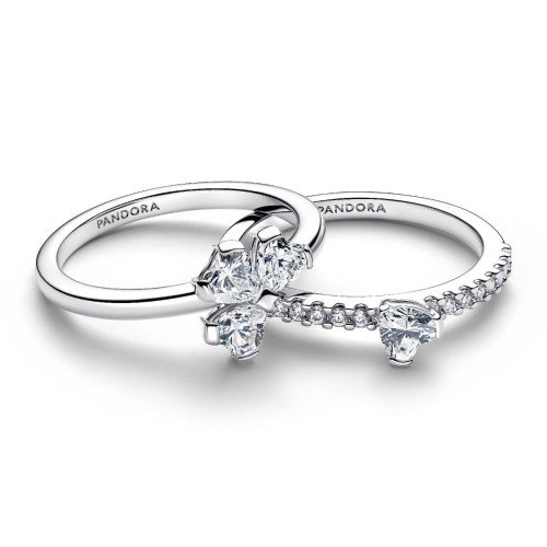 Luxoia - Pandora Funkelndes Glückskleeblatt Teilbarer Ring - 194507C01