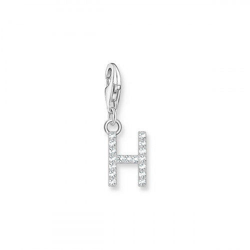 Luxoia - Thomas Sabo Charm-Anhänger Buchstabe H mit Weissen Steinen Silber - 1947-051-14