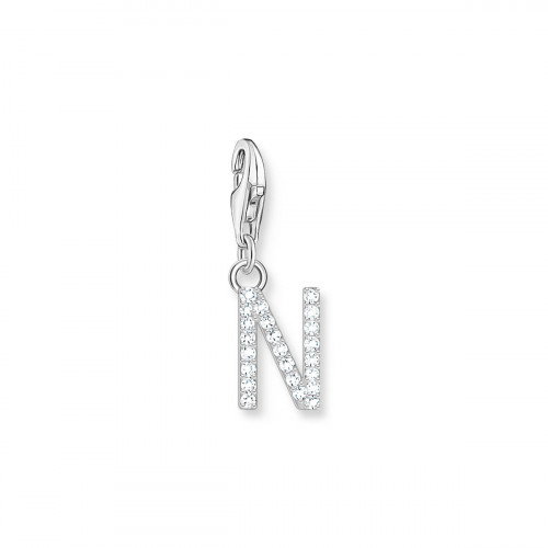 Luxoia - Thomas Sabo Charm-Anhänger Buchstabe N mit Weissen Steinen Silber - 1951-051-14