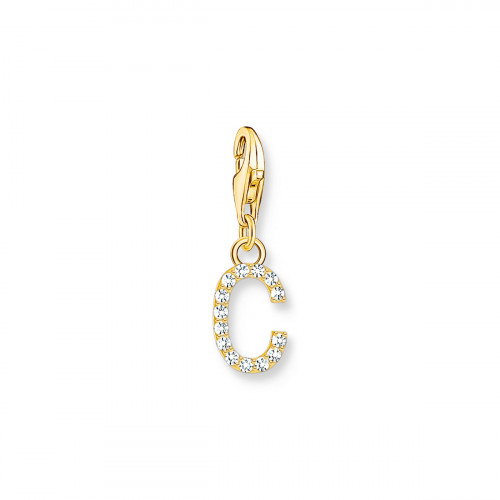 Luxoia - Thomas Sabo Charm-Anhänger Buchstabe C mit Weissen Steinen Vergoldet - 1966-414-14