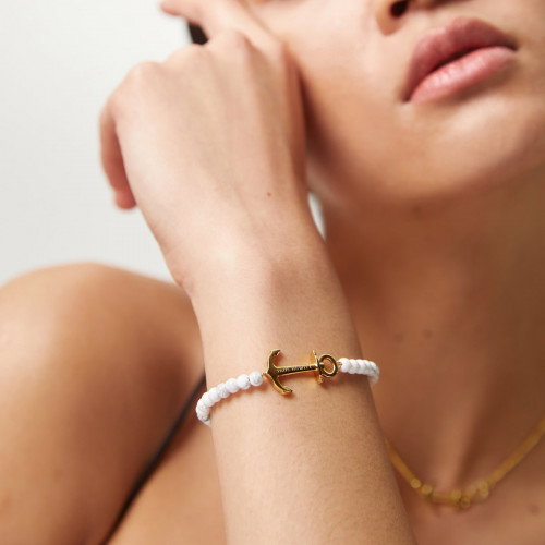 Luxoia - Paul Hewitt The Anchor Beads Armband Gold Pearl - PH-JE-0076