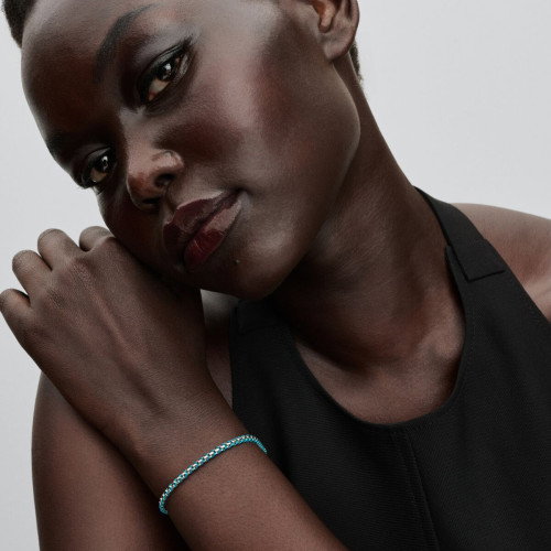 Luxoia - Pandora Blaue Kordel Schlangen Gliederarmband - 593816C01