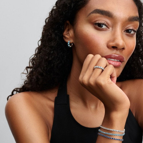 Luxoia - Pandora Hellblaue Huggie Ohrringe - 293849C01