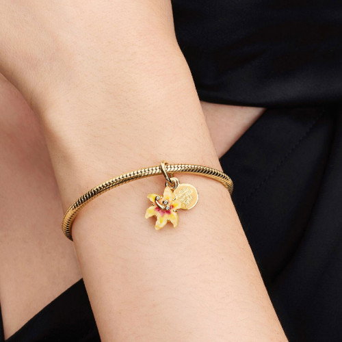 Luxoia - Pandora Disney Rapunzel Neu Verföhnt Magische Blume Glow-in-the-Dark-Charm - 764020C01