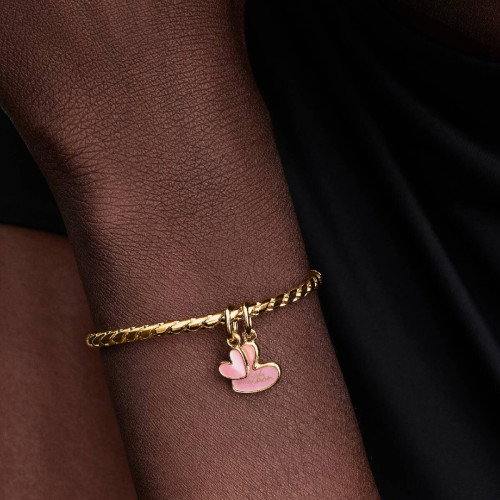 Luxoia - Pandora Rosafarbener Teilbarer Mutter & Tochter Charm - 763766C01