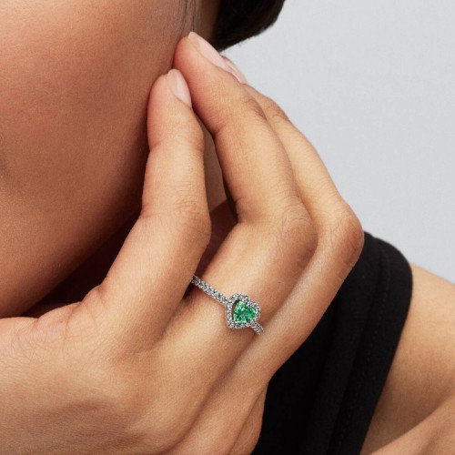 Luxoia - Pandora Erhabenes Mintgrünes Herz Ring - 198421C08