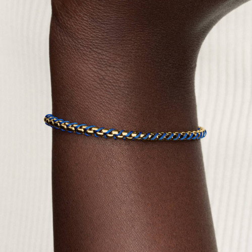 Luxoia - Pandora Blaue Kordel Kastenkette Armband - 563816C02