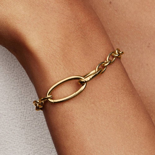 Luxoia - Pandora Aufklappbare Ovale Gliederketten Armband - 564678C00