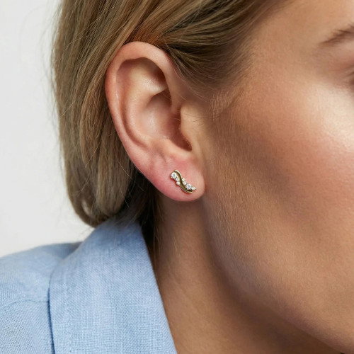 Luxoia - Sif Jakobs Ellera Waves Altro Ohrstecker - SJ-E2759-CZ-YG