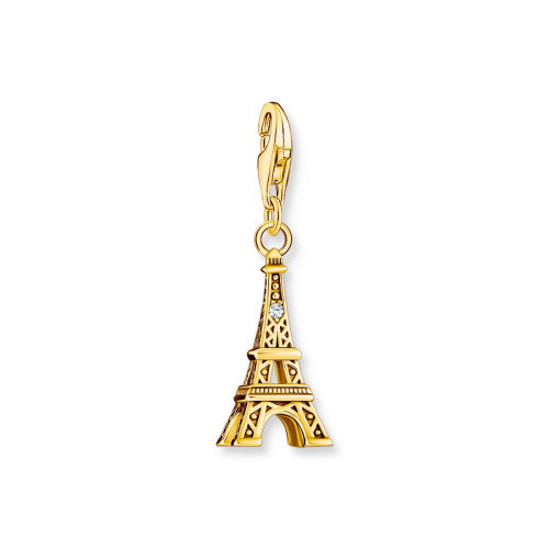 Luxoia - Thomas Sabo Charm-Anhänger Eiffelturm mit weissem Zirkonia vergoldet - 2075-414-39