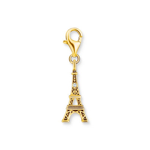 Luxoia - Thomas Sabo Charm-Anhänger Eiffelturm mit weissem Zirkonia vergoldet - 2075-414-39